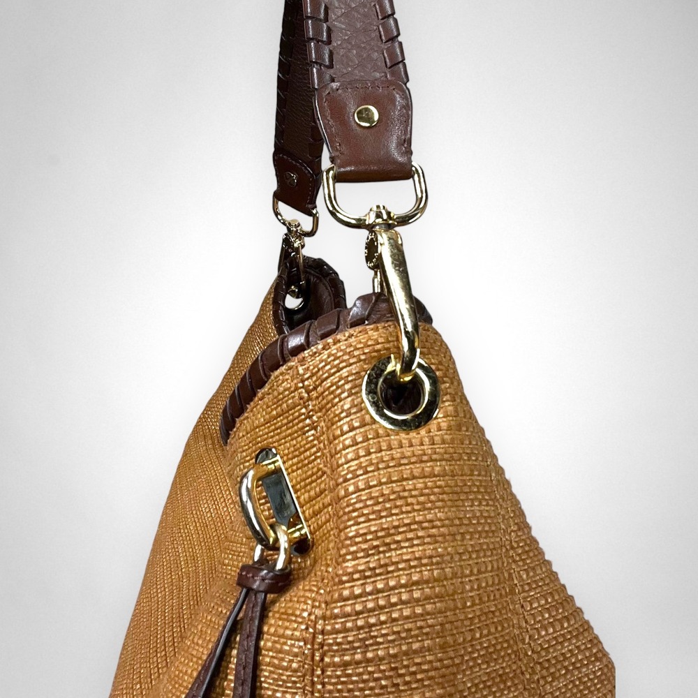 MICHAEL KORS Bennet Straw Hobo Shoulder Bag - Picture 9 of 12